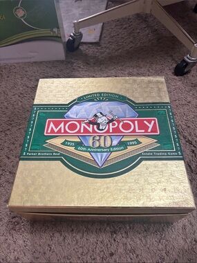 Monopoly 60th Anniversary Edition Board Game - Gold/Green